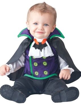 Count Cutie Baby Vampire Costume - Black, Purple & Green